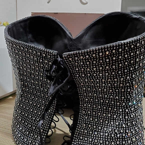 Starline Black Crystal Corset: Bust Size 36 - Picture 3 of 10